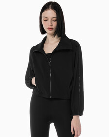 Buy 여성 리플렉티브 로고 레귤러 핏 윈드브레이커 in color BLACK