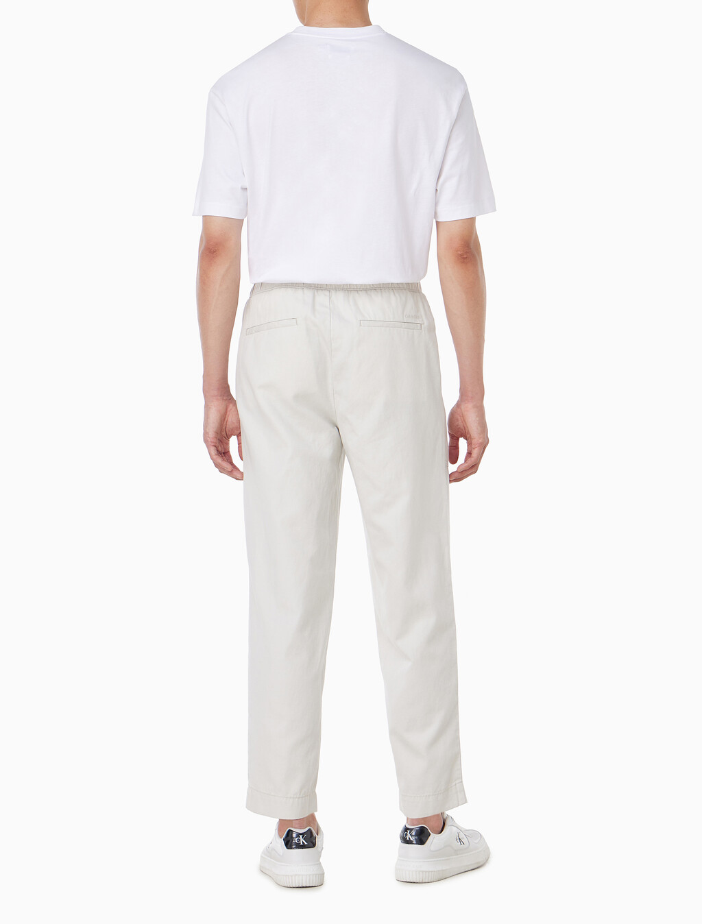 Buy 남성 코튼 린넨 밴딩 팬츠 in color CHALK