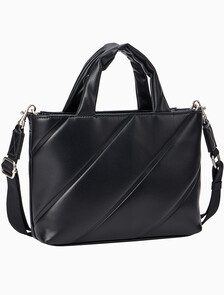 Buy 여성 퀼티드 마이크로 EW 토트 in color BLACK