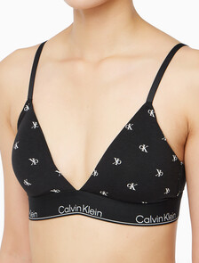 Buy 여성 아이콘 코튼 모달 트라이앵글 in color DIAMOND LOGO PRINT_BLACK