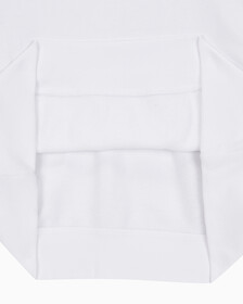 Buy 남성 아카이브 릴렉스핏 CK 스몰 로고 기모 후디 in color BRILLIANT WHITE