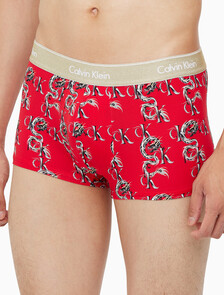 Buy 남성 CNY 드래곤 로우라이즈 드로즈 in color DRAGON PATTERN RED