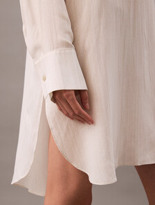 Buy 여성 우븐 비스코스 드레스 in color TEXTURED STRIPE PELICAN