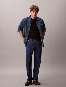 Buy 남성 20S 저지 클래식 마이크로 모노로고 티 in color BLACK