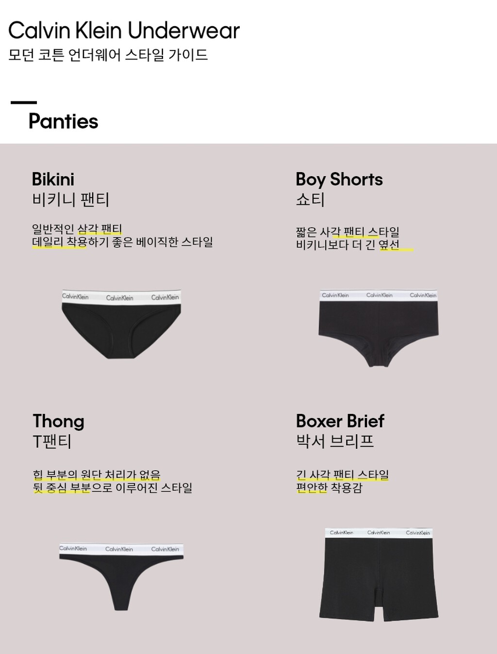 Buy 여성 모던 코튼 AF 비키니 in color WHITE
