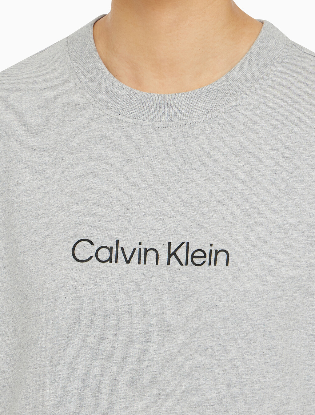 Buy 여성 릴렉스드 스탠다드로고 크루넥 반팔 티셔츠&nbsp; in color GREY HEATHER