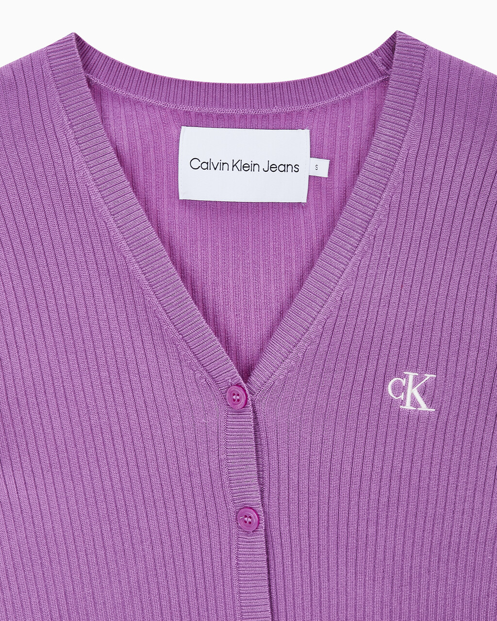 Buy 여성 슬림 브이넥 가디건 in color IRIS ORCHID