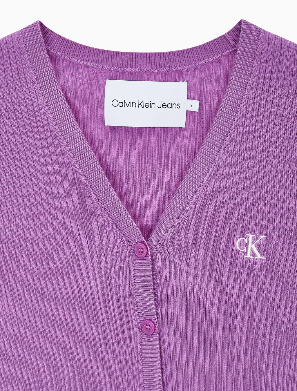 Buy 여성 슬림 브이넥 가디건 in color IRIS ORCHID