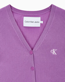 Buy 여성 슬림 브이넥 가디건 in color IRIS ORCHID
