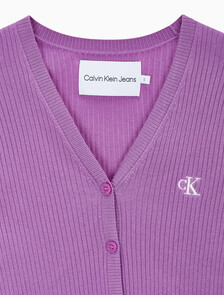 Buy 여성 슬림 브이넥 가디건 in color IRIS ORCHID