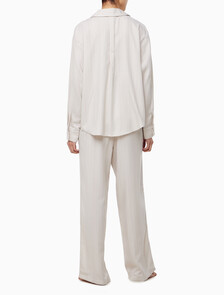 Buy 여성 모달 플란넬 라운지  플란넬 긴팔 셔츠 in color KATE STRIPE+OATMEAL HEATHER