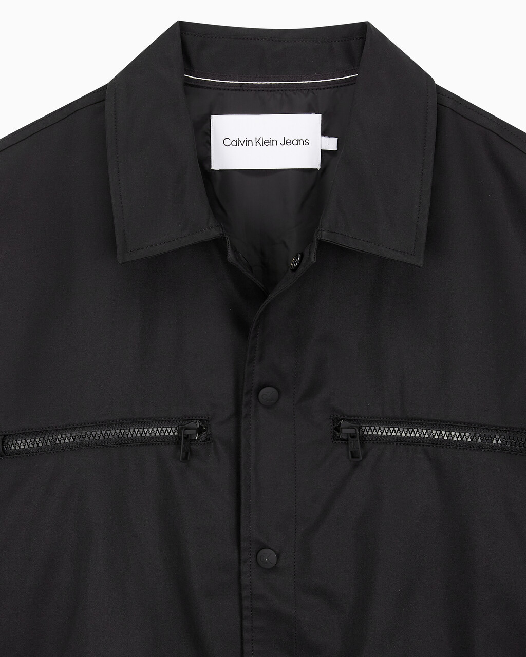Buy 남성 테크니컬 집업 오버사이즈 셔츠 in color CK BLACK