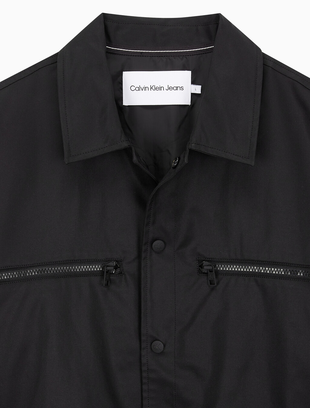 Buy 남성 테크니컬 집업 오버사이즈 셔츠 in color CK BLACK