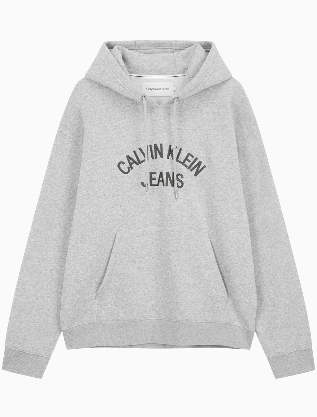 Buy 남녀공용 커브드로고 후디 in color LIGHT GREY HEATHER