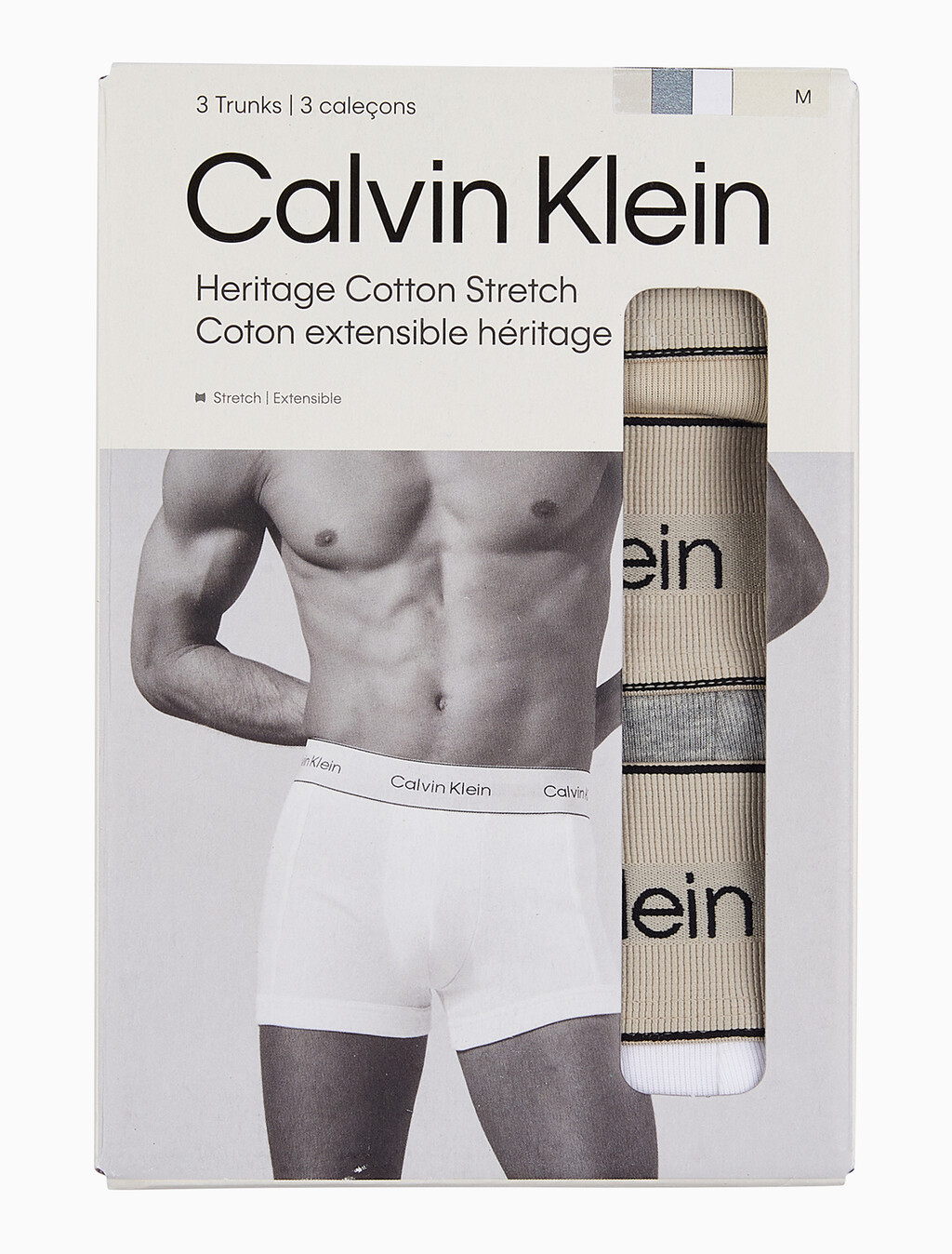 Buy 남성 피마 코튼 3PK 트렁크 in color Beige / Grey / White
