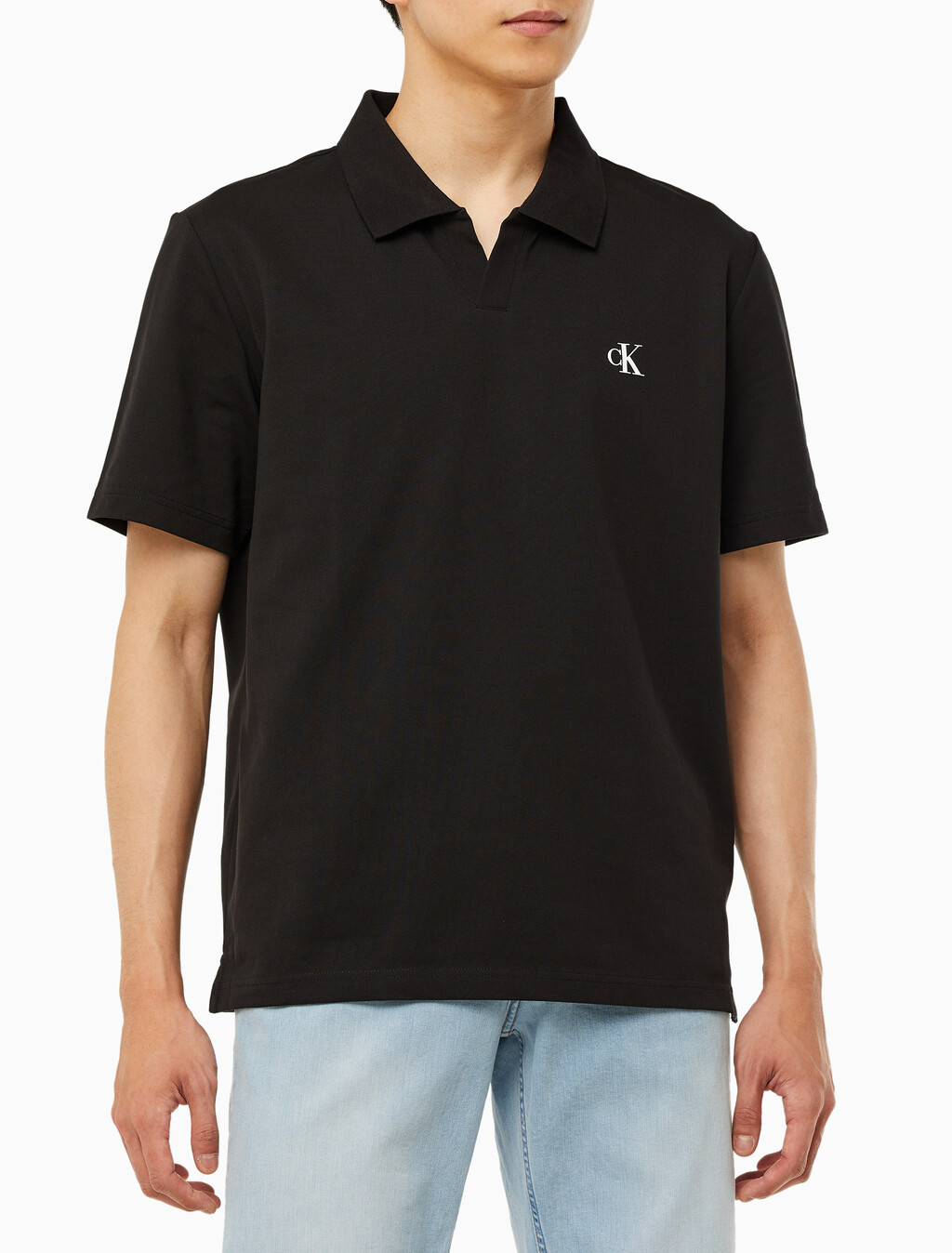 Buy 남성 릴렉스핏 피케 폴로 반팔 티셔츠 in color CK BLACK