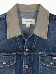 Buy 남성 80's 아이콘 다크블루 데님 자켓 in color DARK BLUE