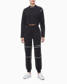 Buy 여성 크롭 스웻셔츠 in color BLACK
