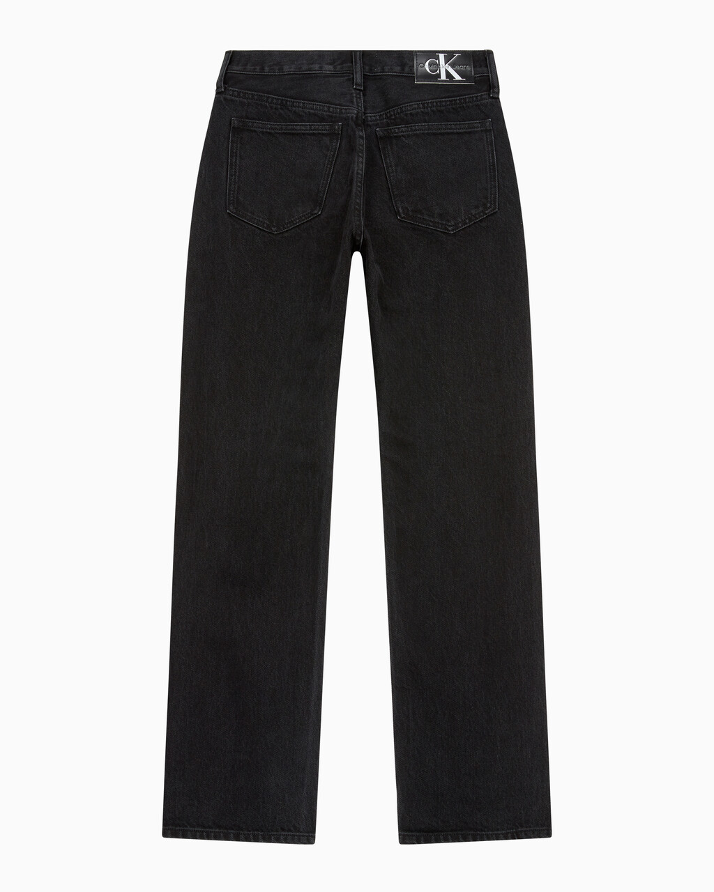 Buy 여성 하이라이즈 스트레이트핏 워시드 블랙 서스테이너블 데님 in color WASHED BLACK LOGO LACE
