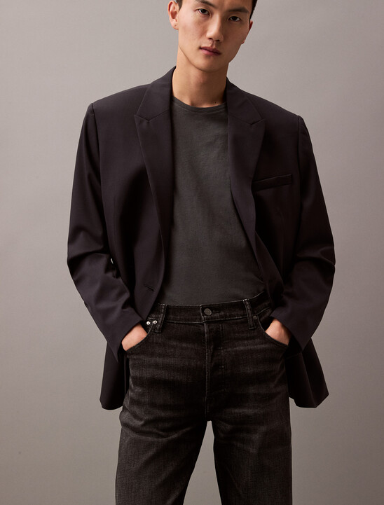 남성 루즈 미드나이트 스톤 캐시미어 진
