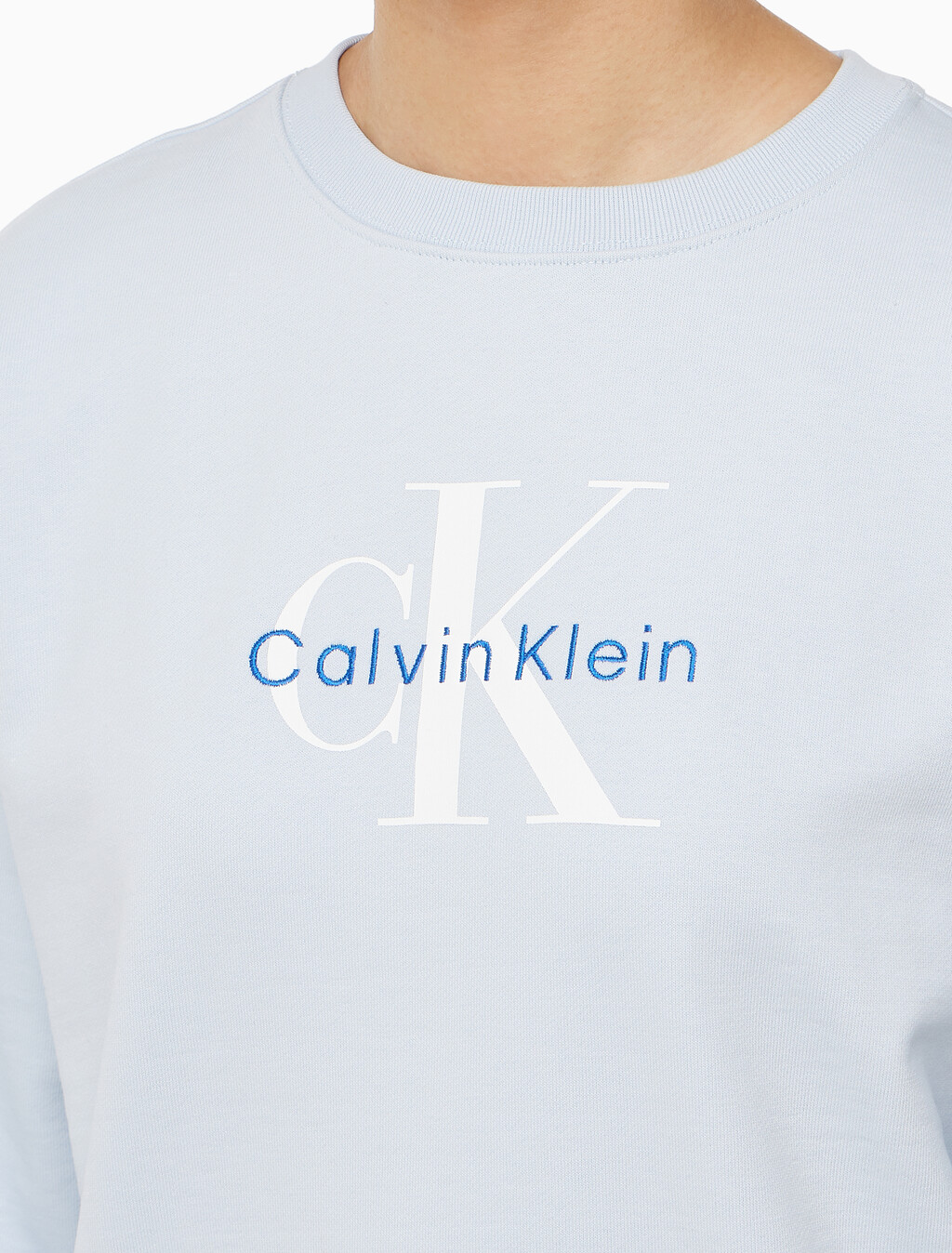 Buy 여성 모노로고 프렌치테리 릴렉스핏 스웻셔츠 in color LIGHT BLUE