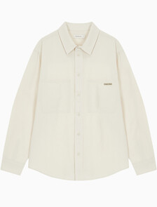 Buy 남성 릴렉스핏 샴브레이 코튼 셔츠 in color LIGHT BEIGE
