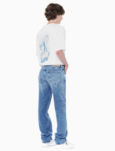 Buy 남성 90's 스트레이트핏 미드블루 이탈리안 데님 in color CHALKY BLUE