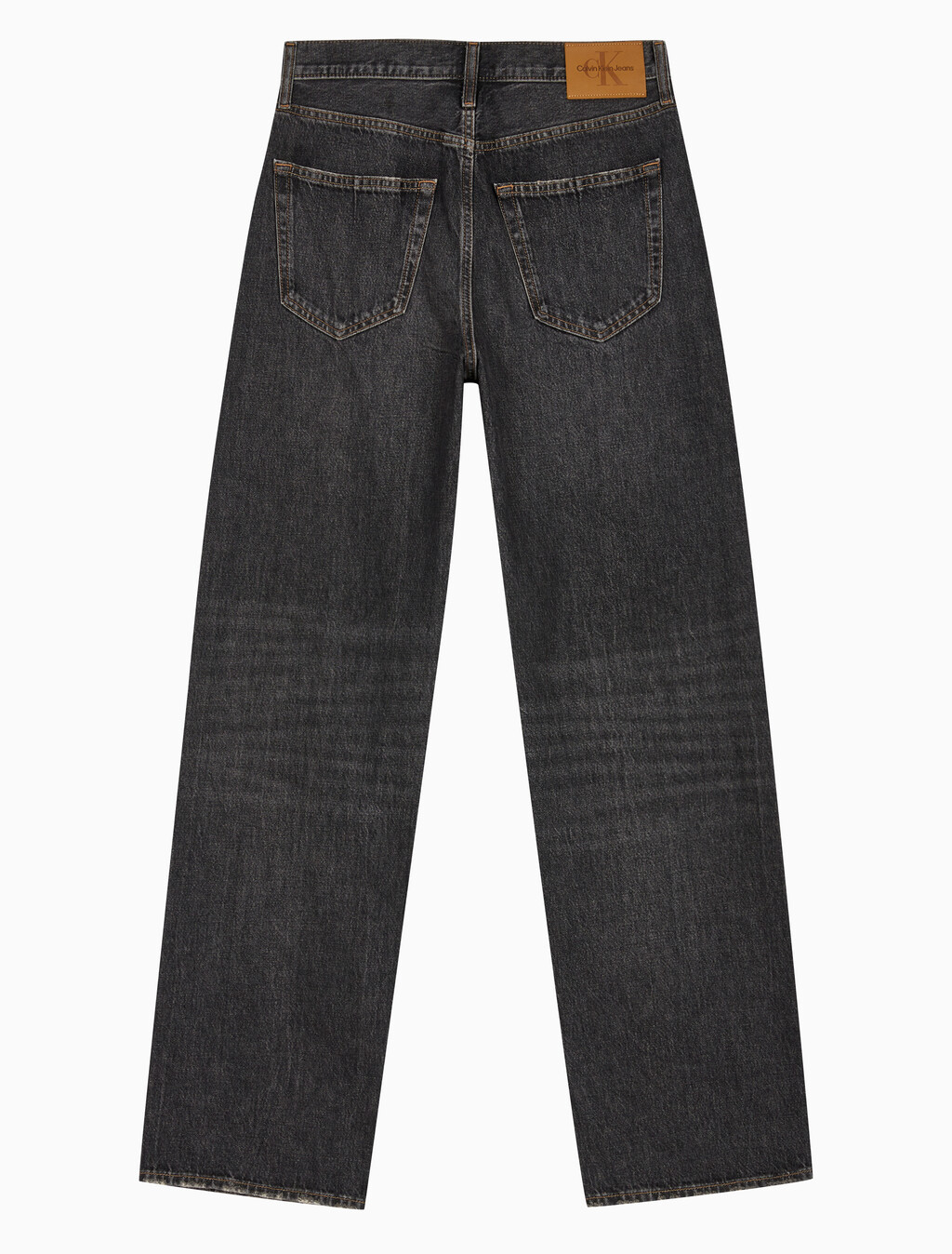 Buy 남성 배기핏 블랙 스모크 데님 in color WASHED BLACK