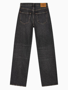 Buy 남성 배기핏 블랙 스모크 데님 in color WASHED BLACK