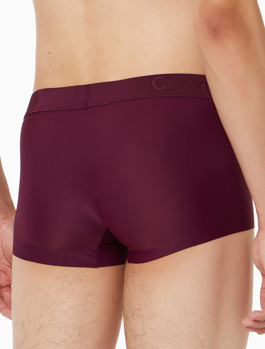 Buy 남성 CK 블랙 마이크로 로우 라이즈 드로즈 in color BURGUNDY