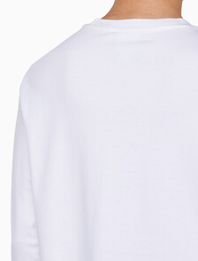 Buy 남성 클래식 핏 럭스 코튼 인터락 긴팔 티셔츠 in color BRIGHT WHITE