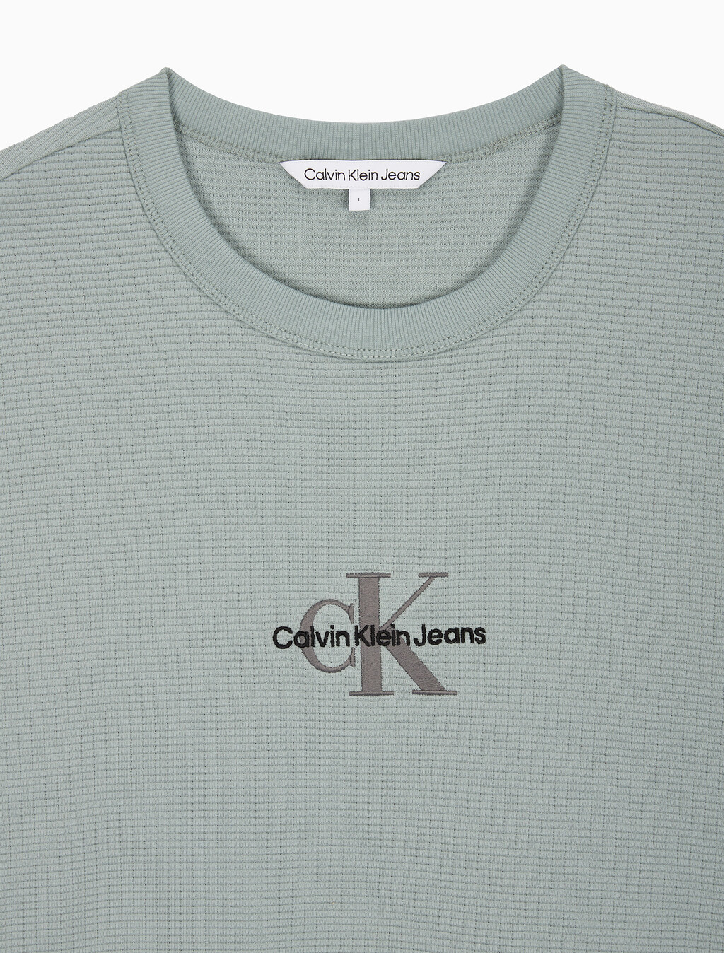 Buy 남성 시티 그리드 로고 반팔 티셔츠 in color KHAKI GREY