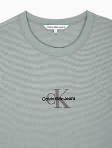 Buy 남성 시티 그리드 로고 반팔 티셔츠 in color KHAKI GREY