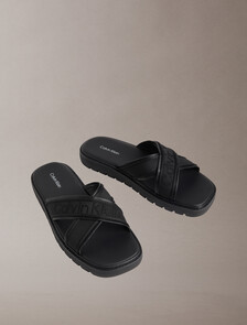 Buy 남성 럭서 SQ 몰디드 엑스크로스 샌들 in color BLACKWHITE