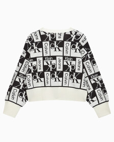 Buy 여성 투웨이 브이넥 AOP 크롭 가디건 in color WHITE