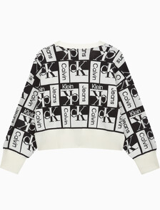 Buy 여성 투웨이 브이넥 AOP 크롭 가디건 in color WHITE