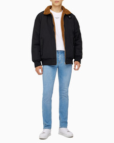 Buy 남성 리버서블 쉐르파 봄버 in color CK BLACK