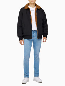 Buy 남성 리버서블 쉐르파 봄버 in color CK BLACK