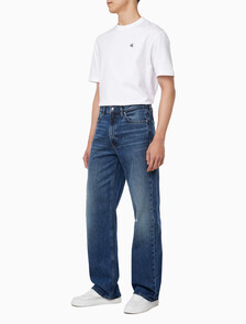 Buy 남성 배기핏 다크블루 CK 데님 in color DARK BLUE