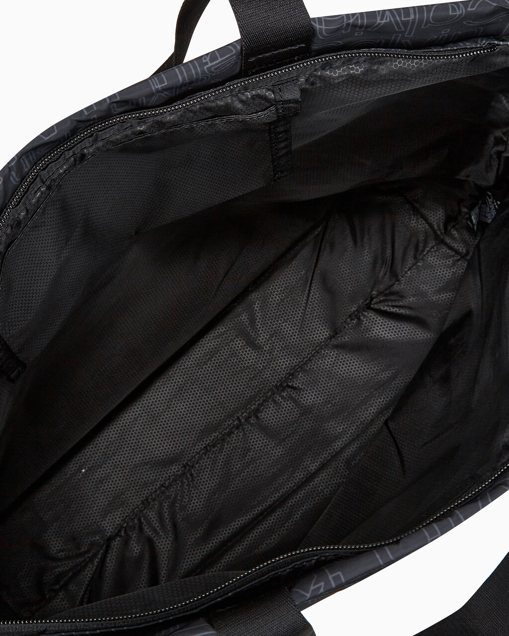 Buy 남녀공용 CK 쇼퍼 토트백 in color BLACK AOP/ BLAC