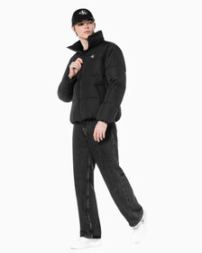Buy 남녀공용 릴렉스 숏 다운 푸퍼 in color CK BLACK