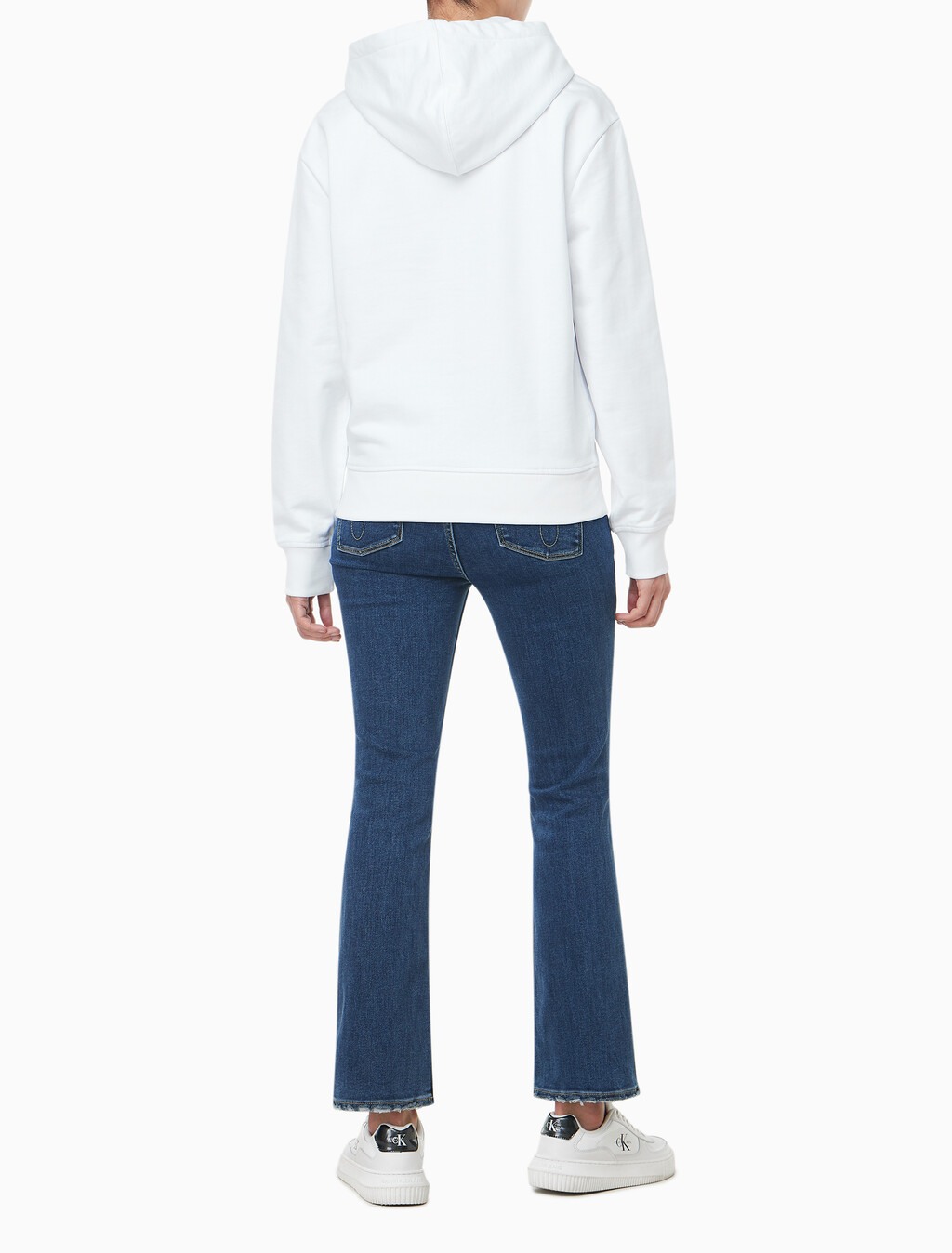 Buy 여성 아카이브 로고 프렌치 테리 후디 in color BRILLIANT WHITE