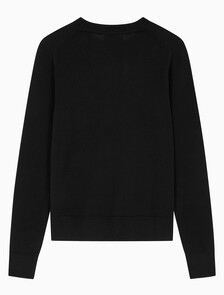 Buy 여성 크루넥 파인 스웨터 in color CK BLACK