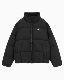 Buy 남녀공용 릴렉스 숏 다운 푸퍼 in color CK BLACK