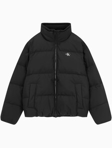 Buy 남녀공용 릴렉스 숏 다운 푸퍼 in color CK BLACK