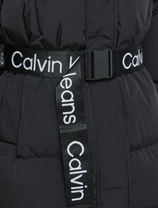 Buy 여성 벨트 롱 푸퍼 in color CK BLACK
