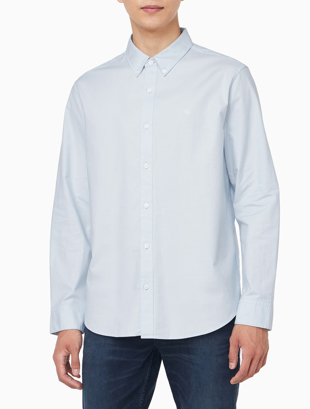 Buy 남성 클래식핏 옥스포드 긴팔 셔츠 in color LIGHT BLUE