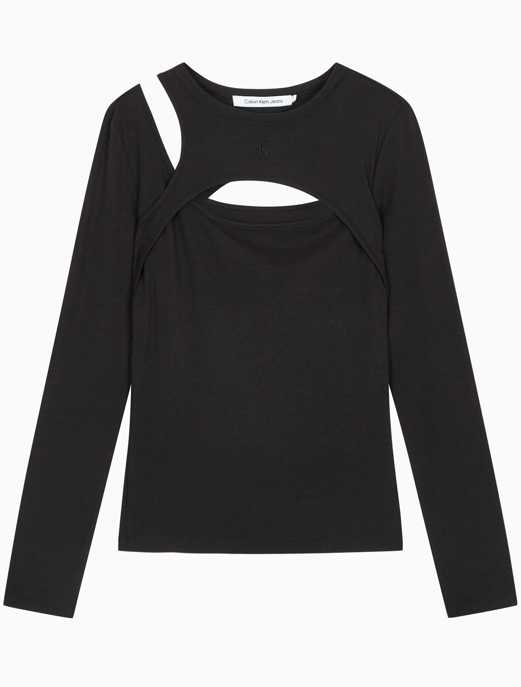 Buy 여성 롱슬리브 레이어드 탑 in color CK BLACK