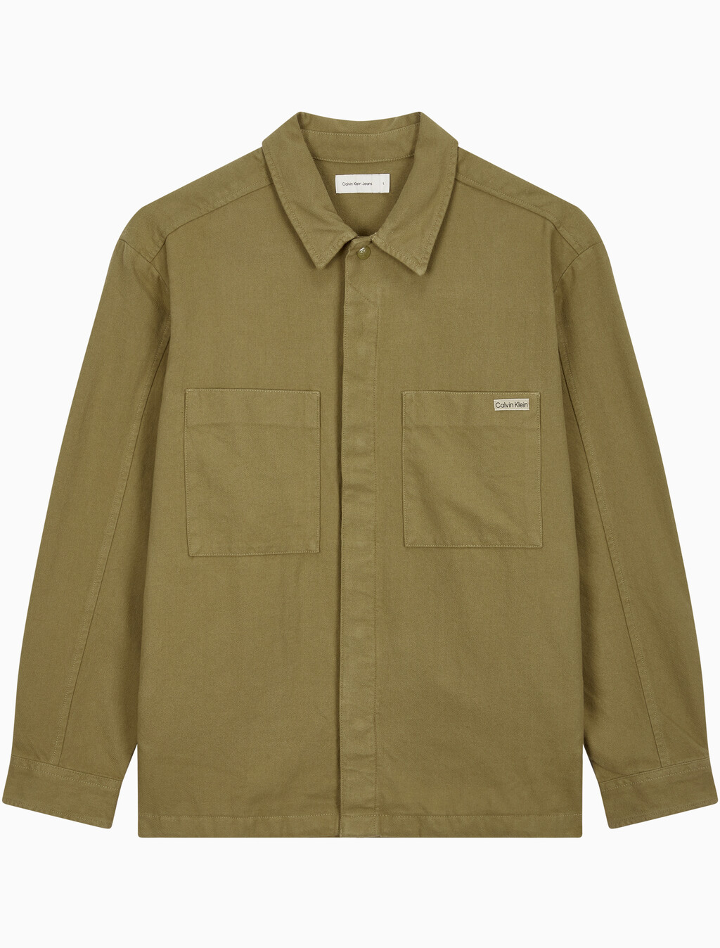 Buy 남성 릴렉스핏 플란넬 오버셔츠 in color OLIVE