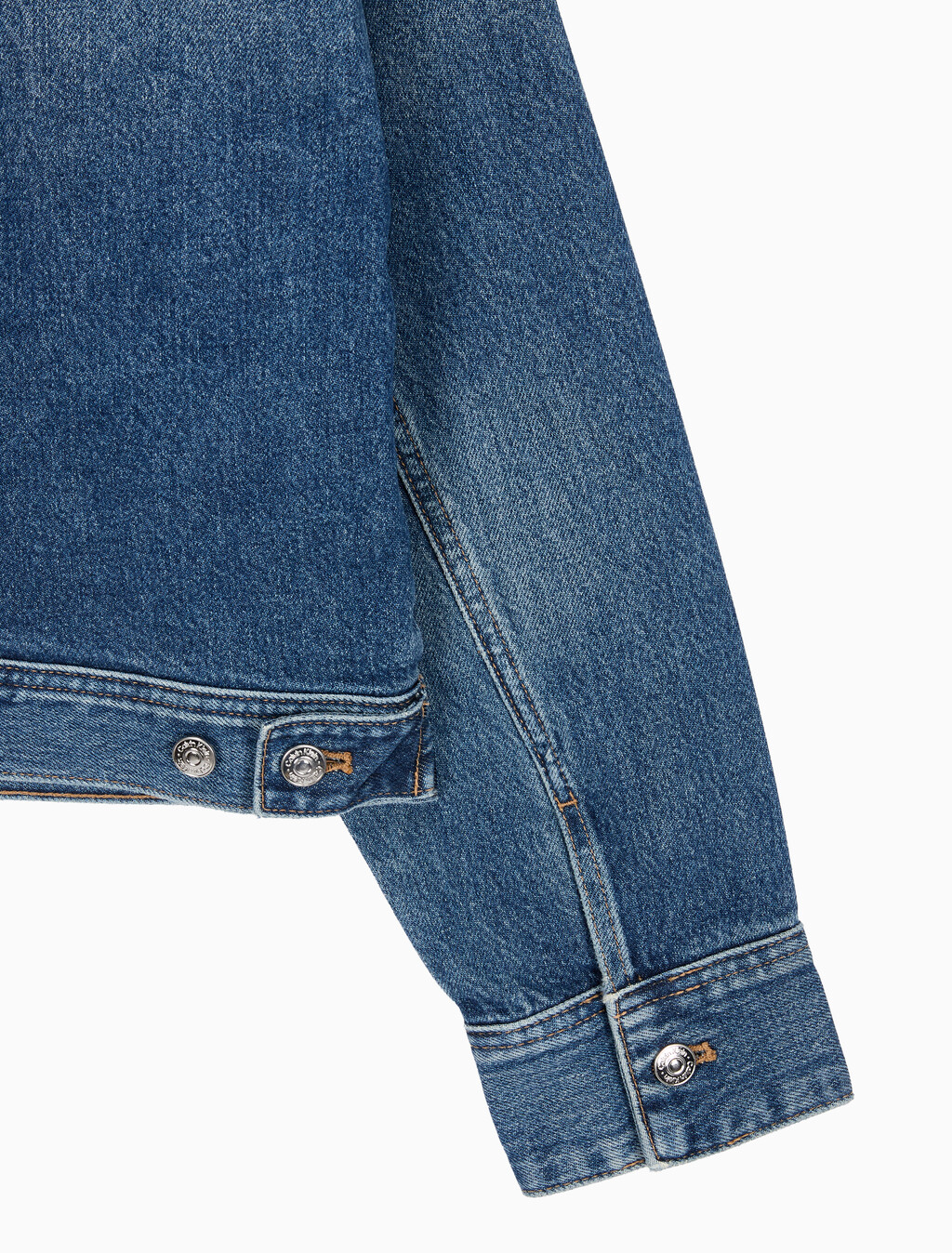 Buy 여성 워크웨어 CK 로고 데님 자켓 in color Mid blue